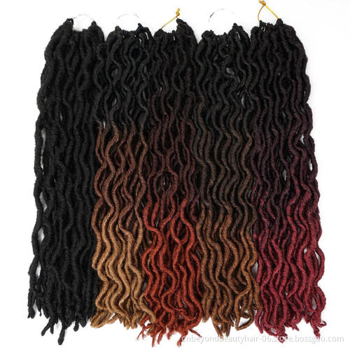 private label Gypsy Faux Locs Crochet Braids Hair Pre-Looped Goddess Faux Locs Wavy Twist Hair Dreadlocks Nu Locs Synthetic